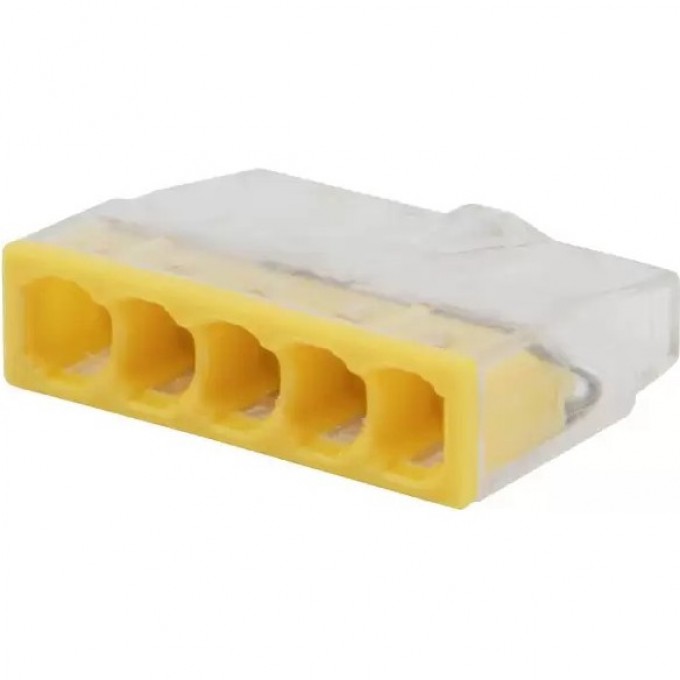 Экспресс-клемма REXANT СМК 2273-205, 5-проводная 0.5-2.5 мм², прозрачная, блистер (20 шт./уп.) 07-3214-20