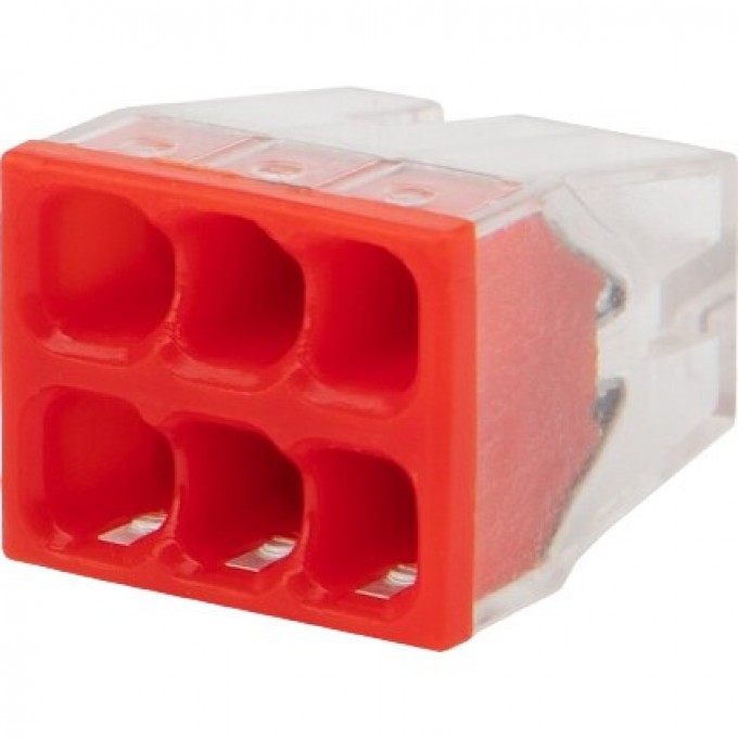 Экспресс-клемма REXANT СМК 2273-206, 6-проводная 0.5-2.5 мм², прозрачная, блистер (5 шт./уп.) 07-3209-5