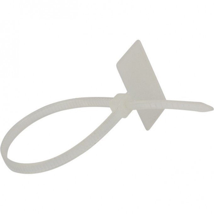 Хомут под маркер REXANT нейлоновый 100x2.5 мм белый, 100 шт. 07-0106
