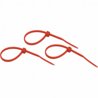 Хомут-стяжка REXANT нейлоновая 100x2.5 мм красная, 25 шт. Хомут-стяжка REXANT нейлоновая 100x2.5 мм красная, 25 шт.