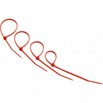 Хомут-стяжка REXANT нейлоновая 150x2.5 мм красная, 25 шт. Хомут-стяжка REXANT нейлоновая 150x2.5 мм красная, 25 шт.