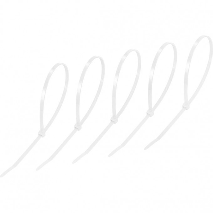 Хомут-стяжка REXANT нейлоновая 400x4,8мм, белая (25 шт/уп) 07-0400-25