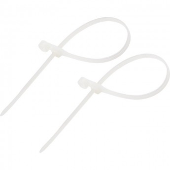 Хомут-стяжка REXANT нейлоновая под винт 100x3.6 мм белая, 100 шт. Хомут-стяжка REXANT нейлоновая под винт 100x3.6 мм белая, 100 шт.