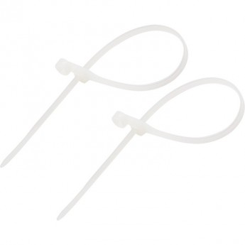 Хомут-стяжка REXANT нейлоновая под винт 150x3.6 мм белая, 100 шт. Хомут-стяжка REXANT нейлоновая под винт 150x3.6 мм белая, 100 шт.