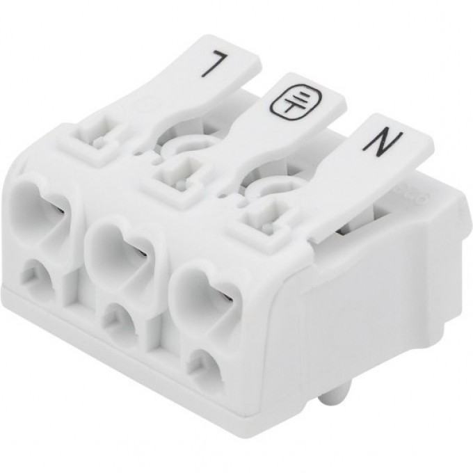 Клемма пружинная соединительная REXANT КСП 3-полюсная с монтажными ножками (100 шт./уп.) 07-6215-1