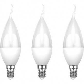 Лампа светодиодная REXANT CW 7.5 Вт E14 6500 K, 3 шт. Лампа светодиодная REXANT CW 7.5 Вт E14 6500 K, 3 шт.