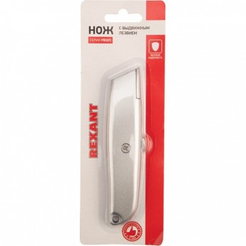 Нож REXANT с трапециевидным выдвижным лезвием Нож REXANT с трапециевидным выдвижным лезвием