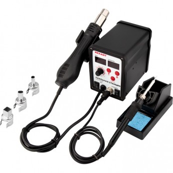 Паяльная станция REXANT 2 в1: паяльник + термофен с цифровым дисплеем Паяльная станция REXANT 2 в1: паяльник + термофен с цифровым дисплеем