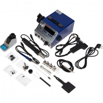 Паяльная станция REXANT R048K (паяльник + фен + демонт. паяльник), цифровая, 200-480°C, LED дисплей Паяльная станция REXANT R048K (паяльник + фен + демонт. паяльник), цифровая, 200-480°C, LED дисплей