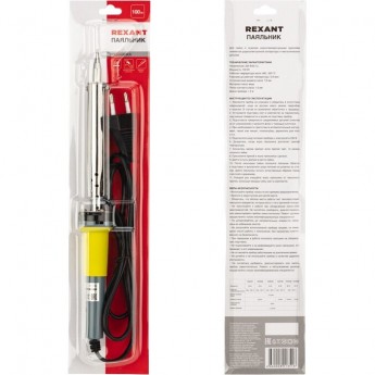 Паяльник долговечное жало REXANT серия МАСТЕР, 100Вт, 230В, блистер Паяльник долговечное жало REXANT серия МАСТЕР, 100Вт, 230В, блистер