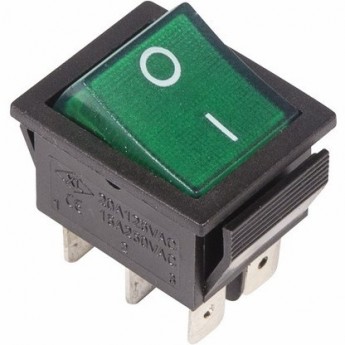 Переключатель клавишный REXANT RWB-506 250V 15А зеленый с подсветкой Переключатель клавишный REXANT RWB-506 250V 15А зеленый с подсветкой