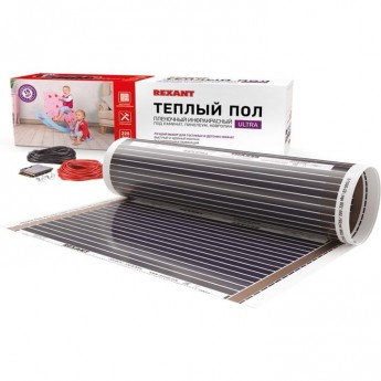 Пленочный теплый пол REXANT ULTRA RXM 220, площадь 14 м², 0.5х28 м, 3080 Вт Пленочный теплый пол REXANT ULTRA RXM 220, площадь 14 м², 0.5х28 м, 3080 Вт