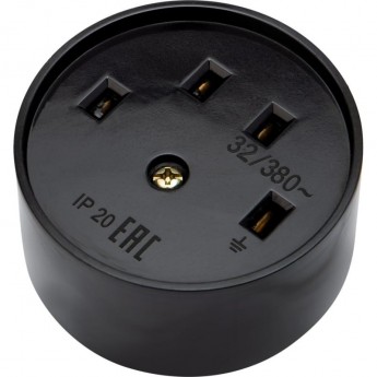 Розетка REXANT РШ для электрической плиты 32 А, 380 В, 3Р+РЕ (ОУ) черная Розетка REXANT РШ для электрической плиты 32 А, 380 В, 3Р+РЕ (ОУ) черная