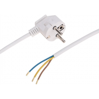 Шнур электрический REXANT с вилкой ПВС 3х0,75 мм² 2м, белый Шнур электрический REXANT с вилкой ПВС 3х0,75 мм² 2м, белый