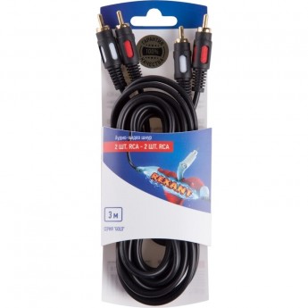 Шнур REXANT 2RCA - 2RCA, 3м, GOLD Шнур REXANT 2RCA - 2RCA, 3м, GOLD