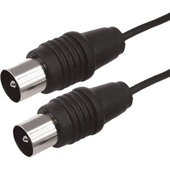 Шнур REXANT ТВ гнездо - ТВ штекер 3 м черный Шнур REXANT ТВ гнездо - ТВ штекер 3 м черный