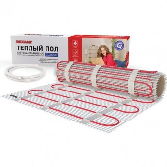 Теплый пол REXANT CLASSIC RNX-0.5-75 нагревательный мат с экраном Теплый пол REXANT CLASSIC RNX-0.5-75 нагревательный мат с экраном