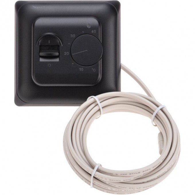 Терморегулятор механический REXANT R70XT с датчиком температуры пола и LED-индикатором 16А/5Вт, черный 51-0594