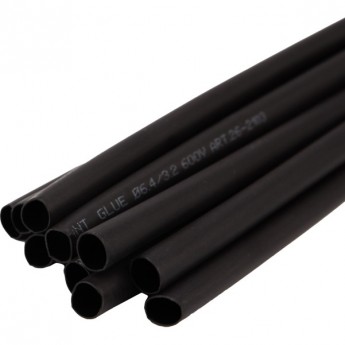 Термоусаживаемая трубка REXANT 6.4/3.2 мм двухстенная клеевая черная, 10 шт/уп Термоусаживаемая трубка REXANT 6.4/3.2 мм двухстенная клеевая черная, 10 шт/уп