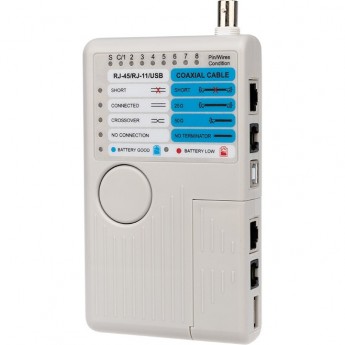 Тестер кабеля REXANT 5 в 1 RJ-45+RJ-11+1394+USB+BNC 3468 универсальный Тестер кабеля REXANT 5 в 1 RJ-45+RJ-11+1394+USB+BNC 3468 универсальный