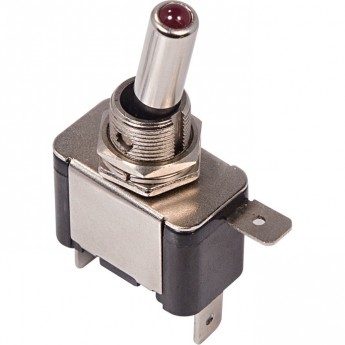 Тумблер REXANT 24V 25А (3c) однополюсный с красной подсветкой Тумблер REXANT 24V 25А (3c) однополюсный с красной подсветкой