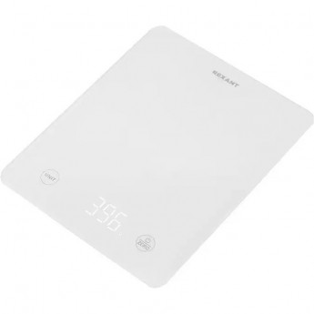 Весы REXANT кухонные электронные, белые/прямоугольные/стекло/до 5 кг Весы REXANT кухонные электронные, белые/прямоугольные/стекло/до 5 кг