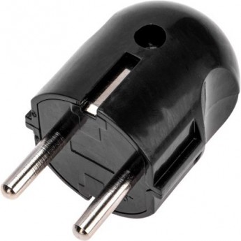 Вилка Евро REXANT прямая с заземляющим контактом 16А, черная Вилка Евро REXANT прямая с заземляющим контактом 16А, черная