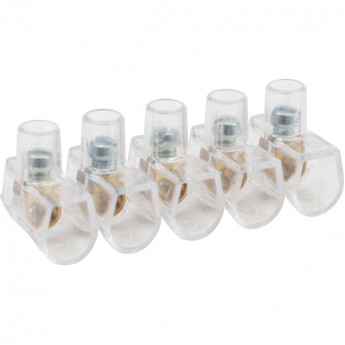 Зажим REXANT КЗВИ 2.5 мм² (5х1) концевой винтовой изолированный, 20 шт. Зажим REXANT КЗВИ 2.5 мм² (5х1) концевой винтовой изолированный, 20 шт.